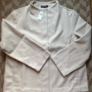 Banana Republic Melton Collar Stand Jacket Coat- Light Oatmeal Size XL